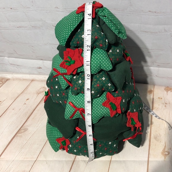 Handmade Christmas Tree Fabric Stuffed Decor Weighted - Picture 13 of 13